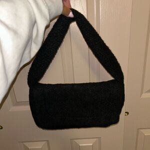Mix It Black Textured Shoulder Bag